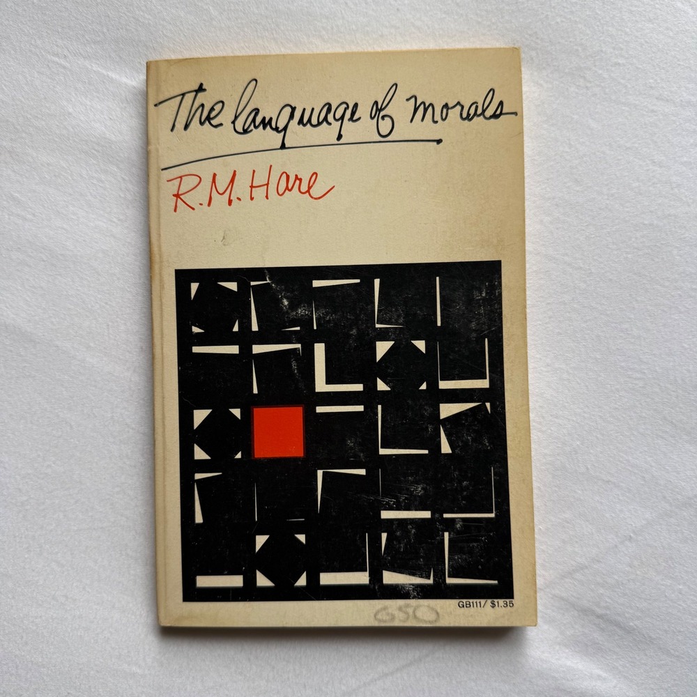 The Language of Morals R.M. Hare Oxford University Press Galaxy Book Paperback